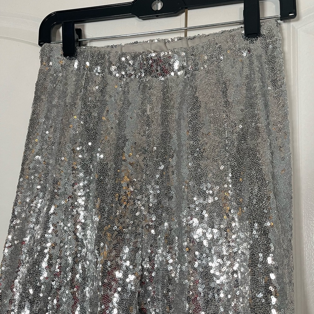 Wayf silver sequins pants size S - Picture 10 of 12